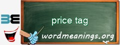 WordMeaning blackboard for price tag